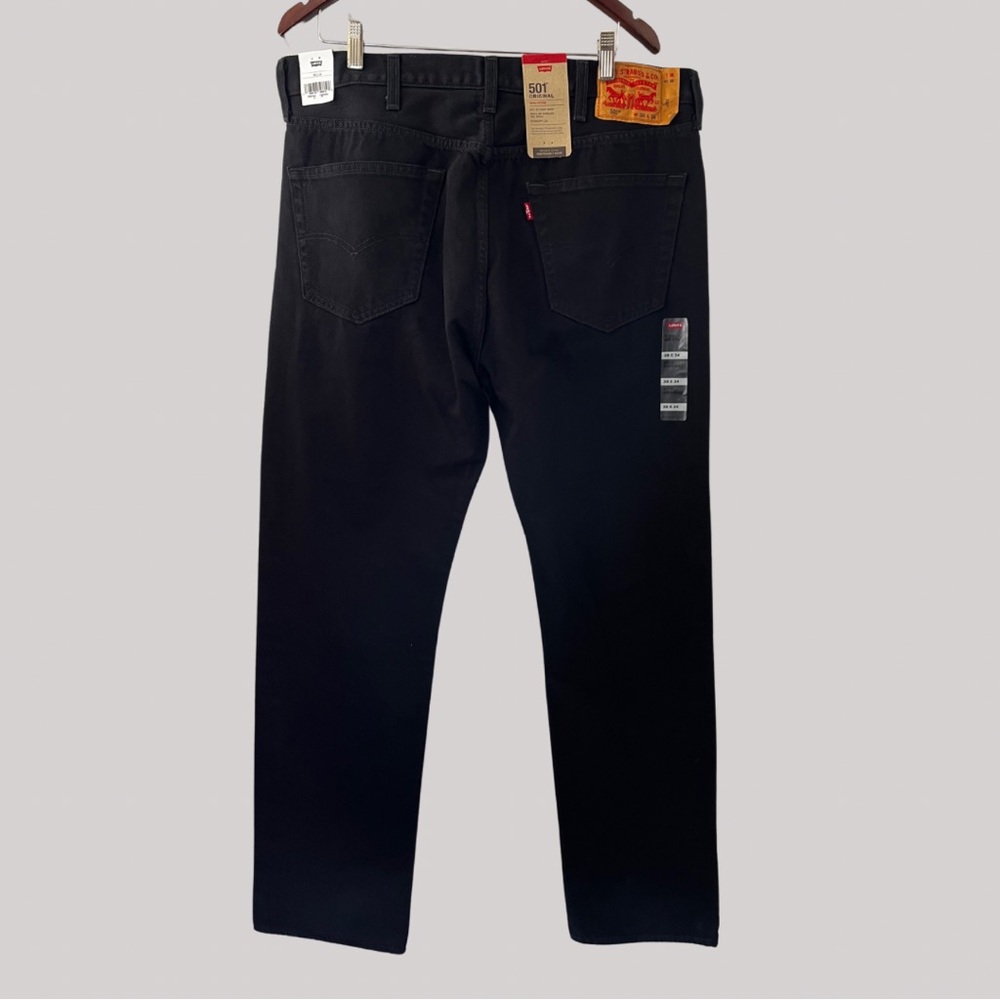 NWT Levi’s 501 Original Button Fly Straight Leg Men’s 38x34 Black Denim Jeans